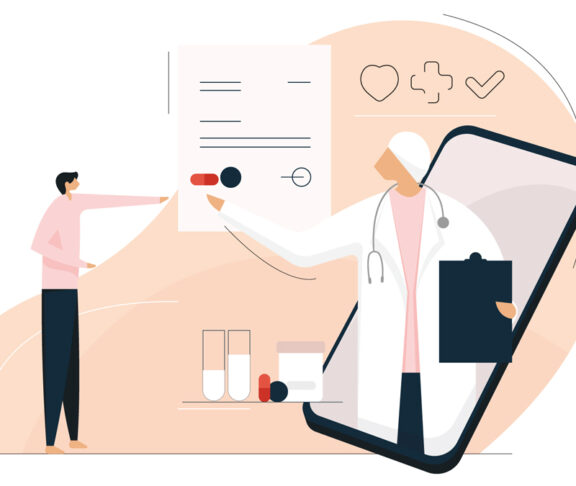 Online medical consultation, Doctor online concept