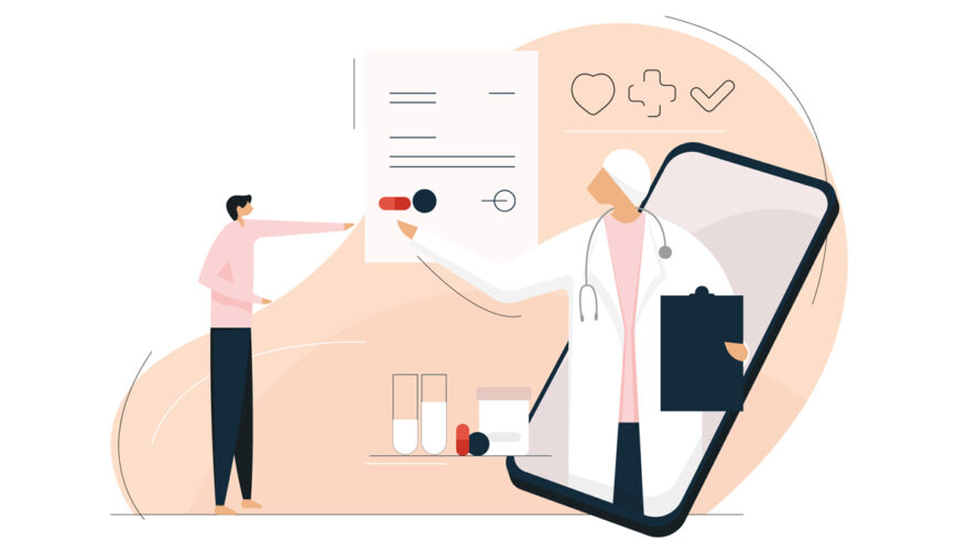 Online medical consultation, Doctor online concept