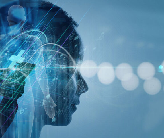 Double exposure of Medical technology concept working for Remote medicine and Electronic medical record with female doctor