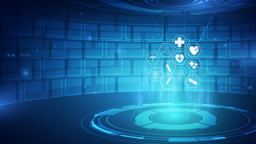 Health care icon pattern medical innovation concept background design